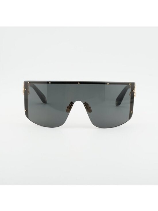 Roberto Cavalli SRC015M 0300 Sunglasses Gold Shield Frame, Brown Lenses main image 4